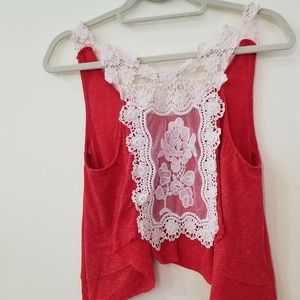Urban Outfitters Tops - Flowy Cropped Tank with Crochet Back! Small Urban Outfitters Tops - Flowy Cropped Tank with Crochet Back! Small